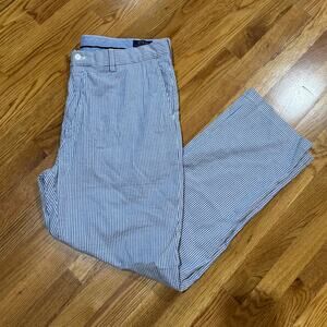 Polo Ralph Lauren Seersucker Pants Mens 38x31 Blue White Stripe Preppy Chinos